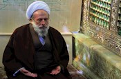حضور آیت الله ری شهری در مضجع شریف امام زادگان شاخص قم