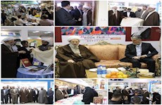 بازدید آیت الله ری شهری از آثار مراجع عظام در نمایشگاه بین المللی کتاب تهران