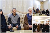 دیدارآیت الله محمدی ری شهری با خانواده شهید مصطفی محمدمیرزایی